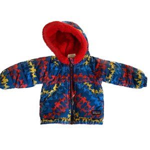 Patagonia Tribbles Reversible Jacket Coat Sherpa Fleece 3m Animal print
